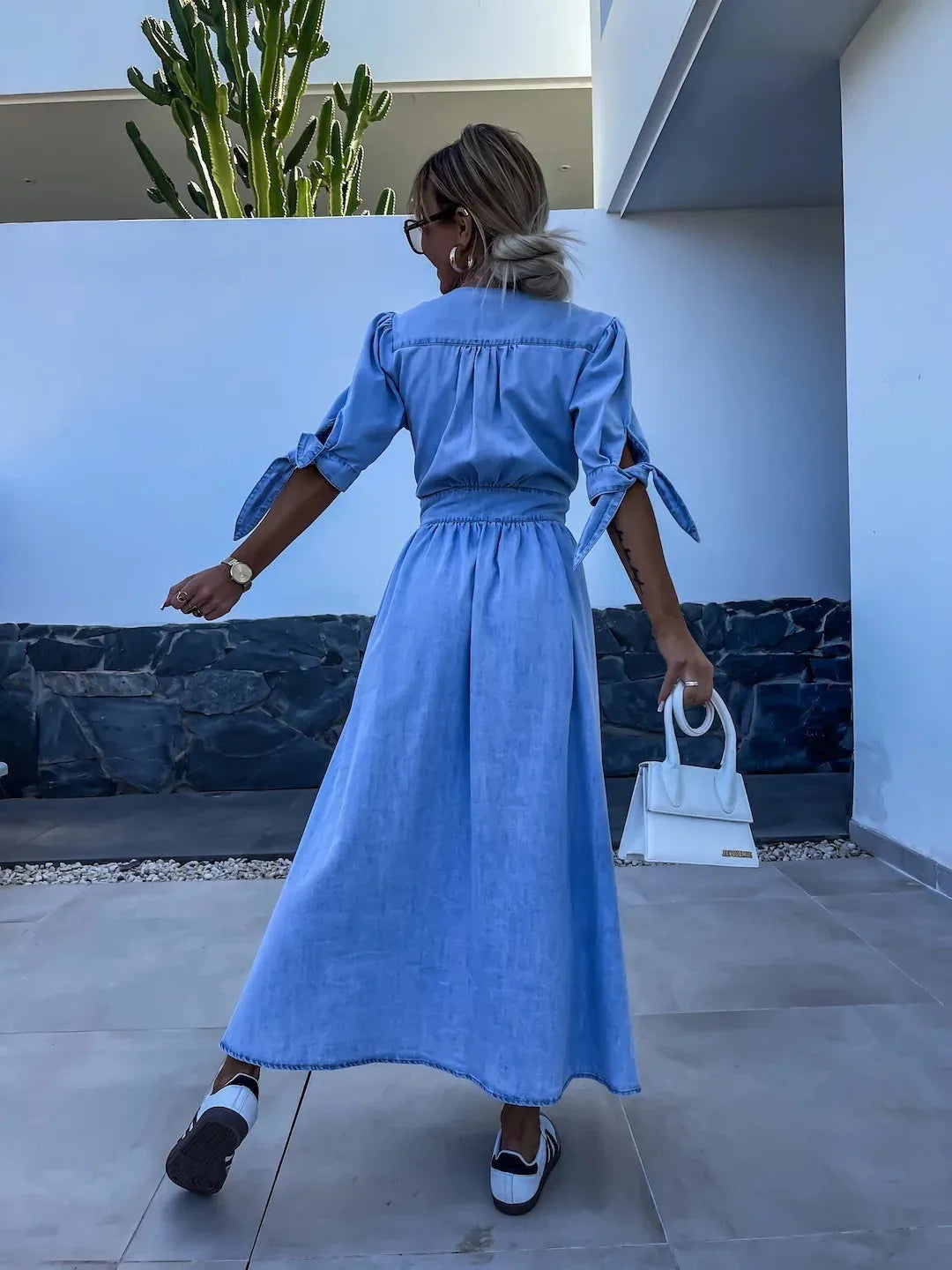Graciosa™ | Denim maxi Jurk