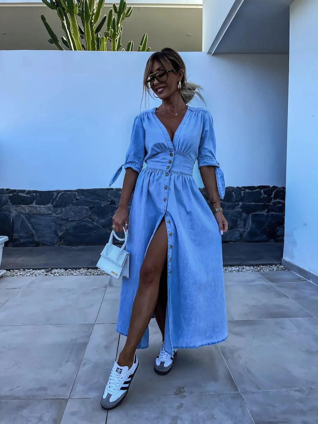 Graciosa™ | Denim maxi Jurk